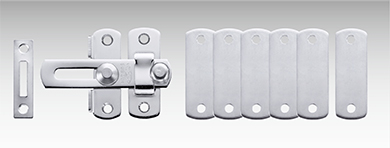 （段差対応型・調整スペーサー・2mm厚・6枚付）PL型・ブステンレス仕上・100mm