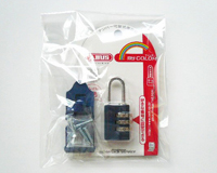 ストロング掛金ブルー+ダイヤル南京錠パッケージ