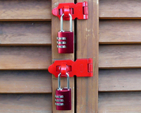 ストロング掛金レッド+ダイヤル南京錠